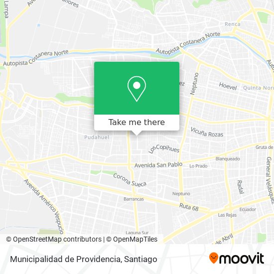 Municipalidad de Providencia map
