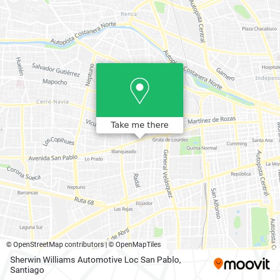 Sherwin Williams Automotive  Loc San Pablo map