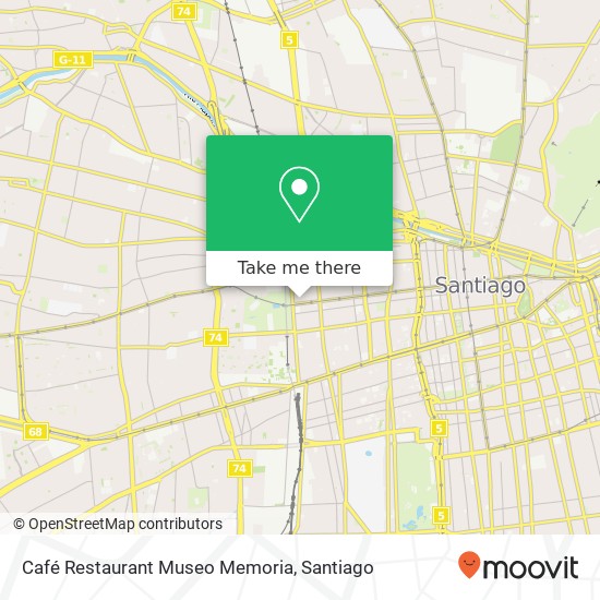 Café Restaurant Museo Memoria map