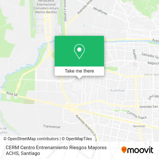 CERM Centro Entrenamiento Riesgos Mayores ACHS map