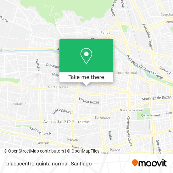 Mapa de placacentro quinta normal