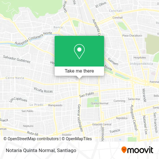 Notaria Quinta Normal map