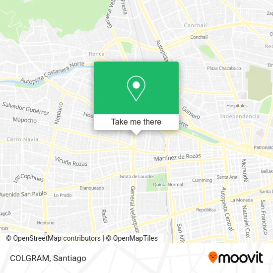 Mapa de COLGRAM