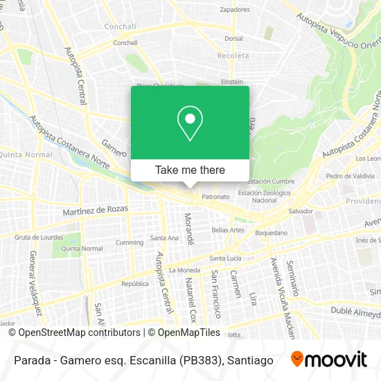 Parada - Gamero esq. Escanilla (PB383) map