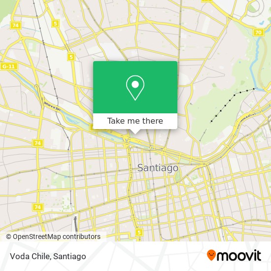 Voda Chile map