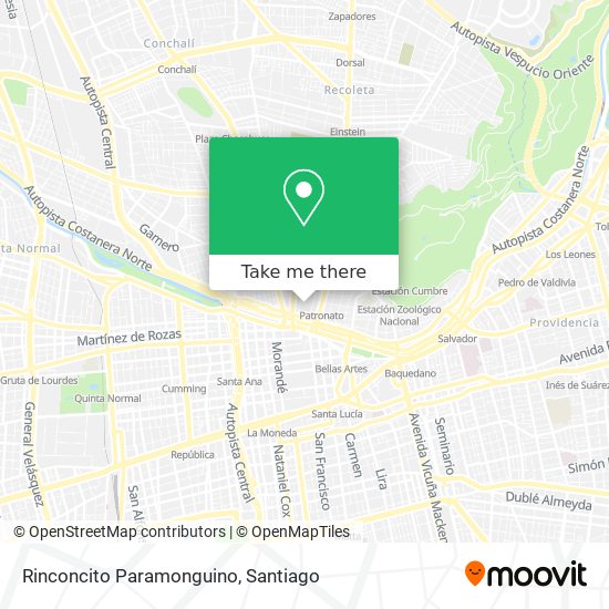 Mapa de Rinconcito Paramonguino