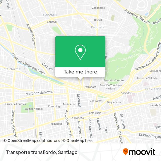 Transporte transfiordo map