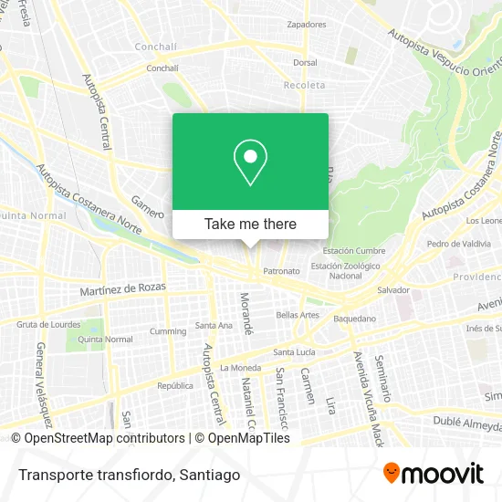 Transporte transfiordo map