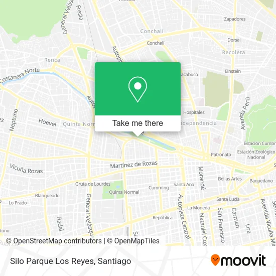 Silo Parque Los Reyes map