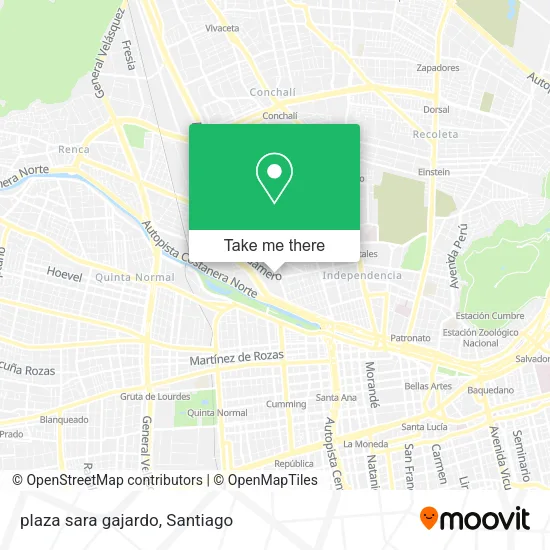 plaza sara gajardo map