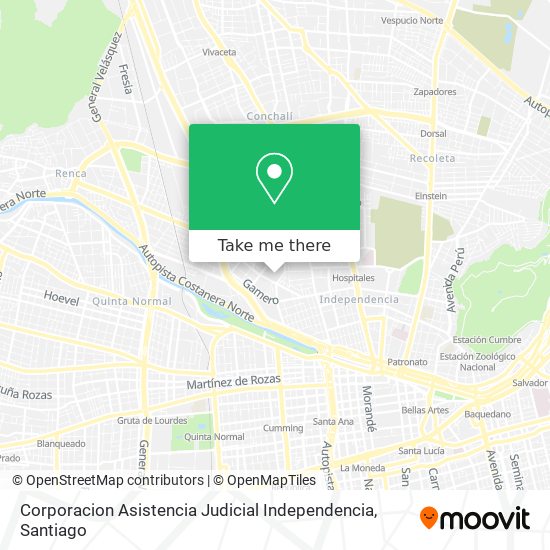 Mapa de Corporacion Asistencia Judicial Independencia