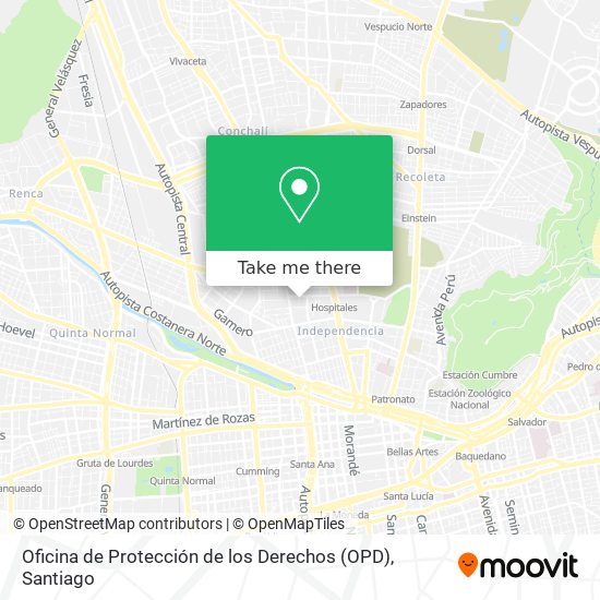 Mapa de Oficina de Protección de los Derechos (OPD)