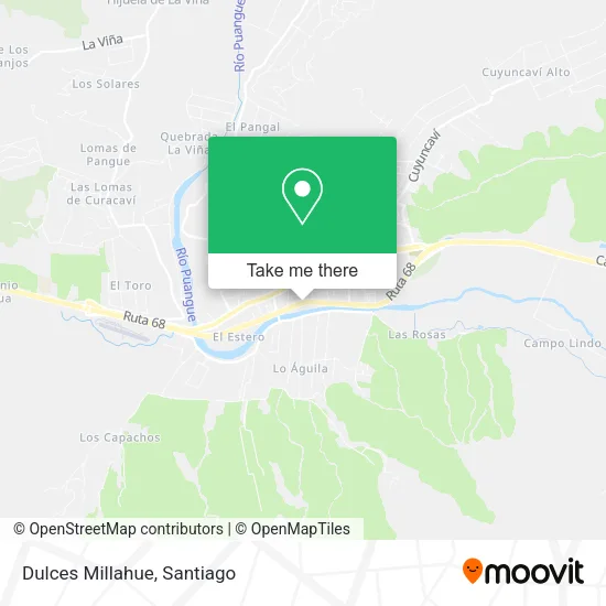 Dulces Millahue map