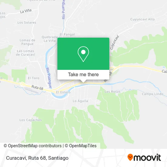 Curacavi, Ruta 68 map