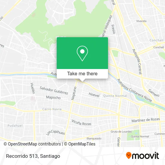 Recorrido 513 map