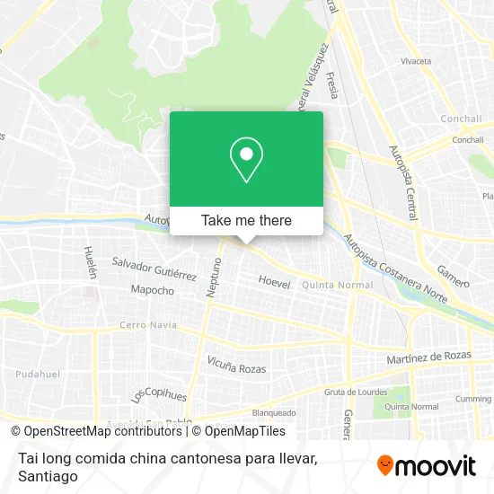 Tai long comida china cantonesa para llevar map