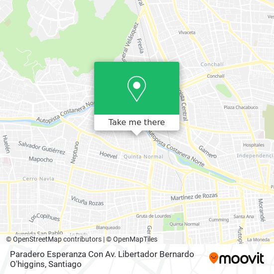Paradero Esperanza Con Av. Libertador Bernardo O'higgins map