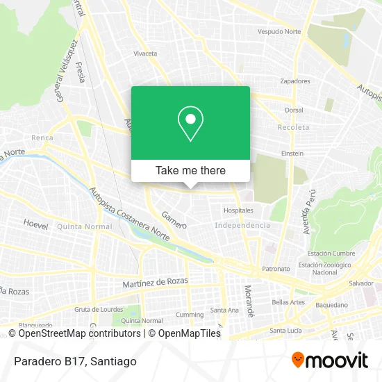 Paradero B17 map