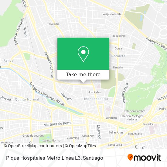 Mapa de Pique Hospitales Metro Línea L3