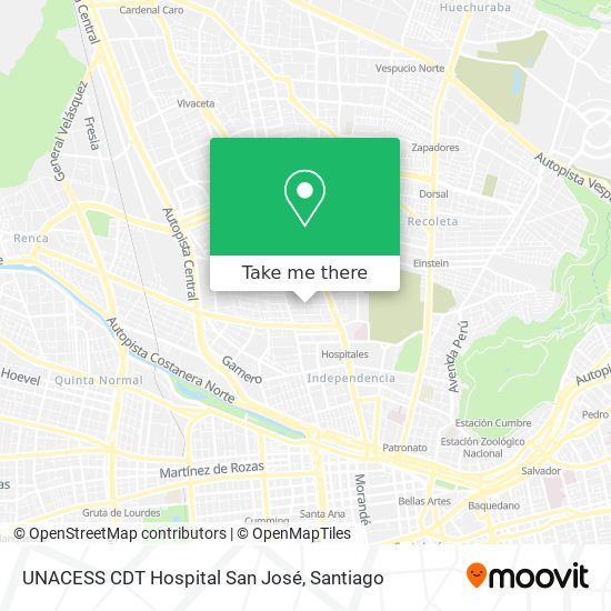 UNACESS CDT Hospital San José map