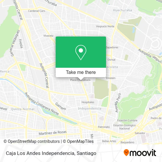 Mapa de Caja Los Andes Independencia