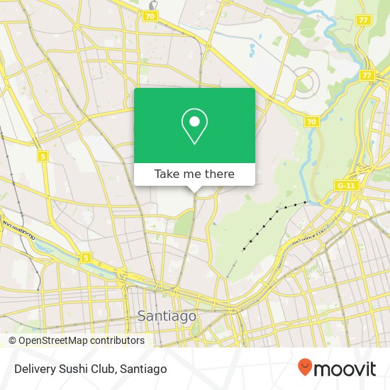 Mapa de Delivery Sushi Club