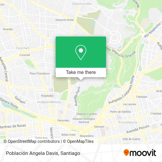 Población Angela Davis map