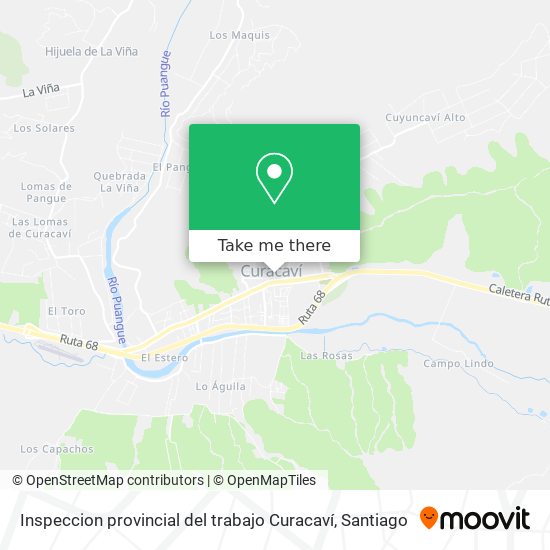 Inspeccion provincial del trabajo Curacaví map