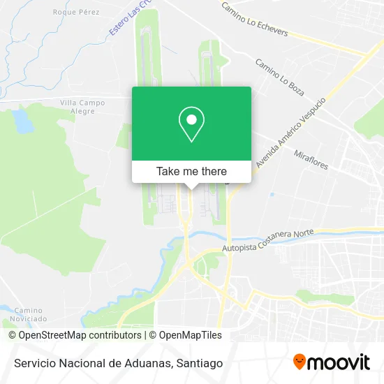 Servicio Nacional de Aduanas map