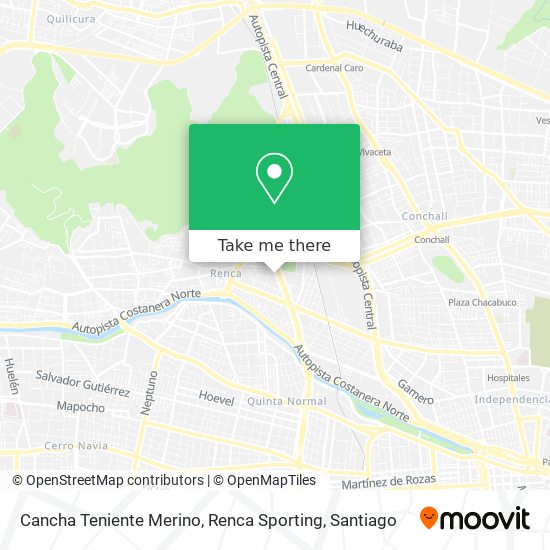 Cancha Teniente Merino, Renca Sporting map