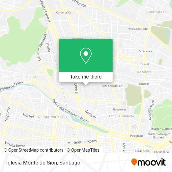 Iglesia Monte de Sión map