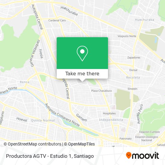 Mapa de Productora AGTV - Estudio 1