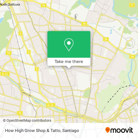 How High Grow Shop & Tatto map
