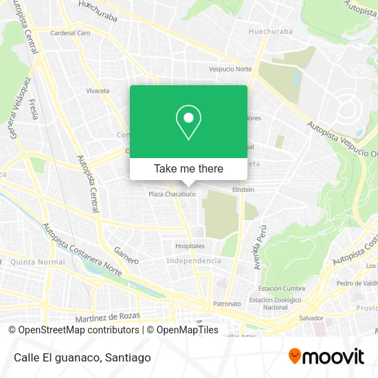 Calle El guanaco map