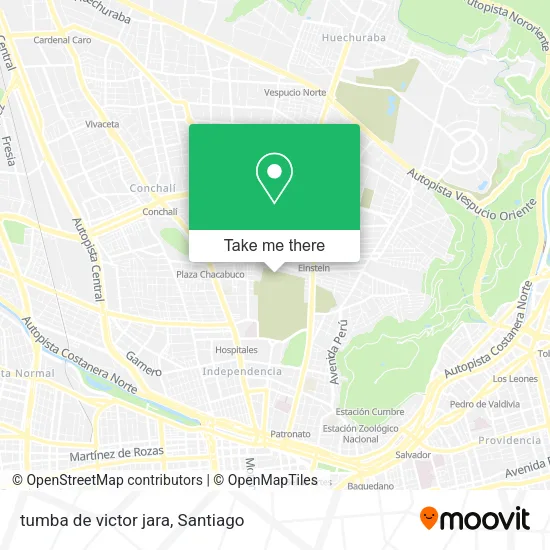 tumba de victor jara map