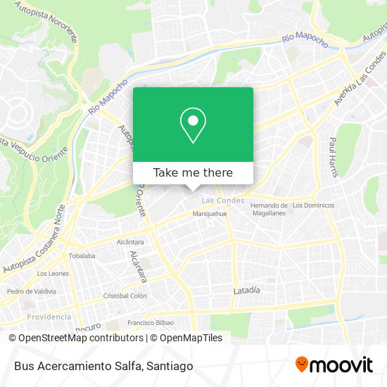 Mapa de Bus Acercamiento Salfa