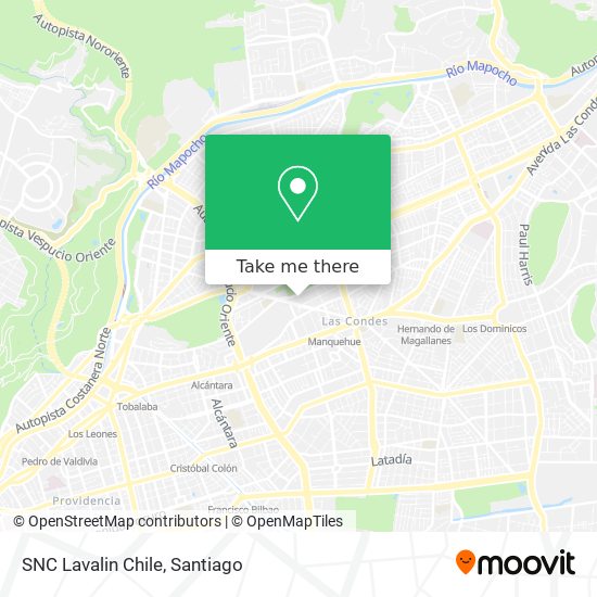 SNC Lavalin Chile map