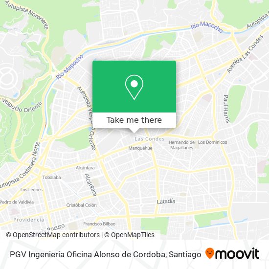 PGV Ingenieria Oficina Alonso de Cordoba map
