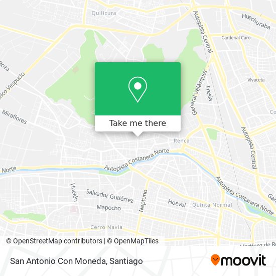 San Antonio Con Moneda map