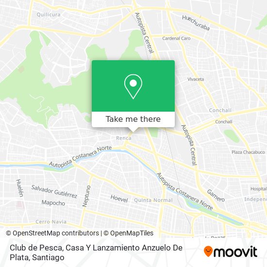 Club de Pesca, Casa Y Lanzamiento Anzuelo De Plata map