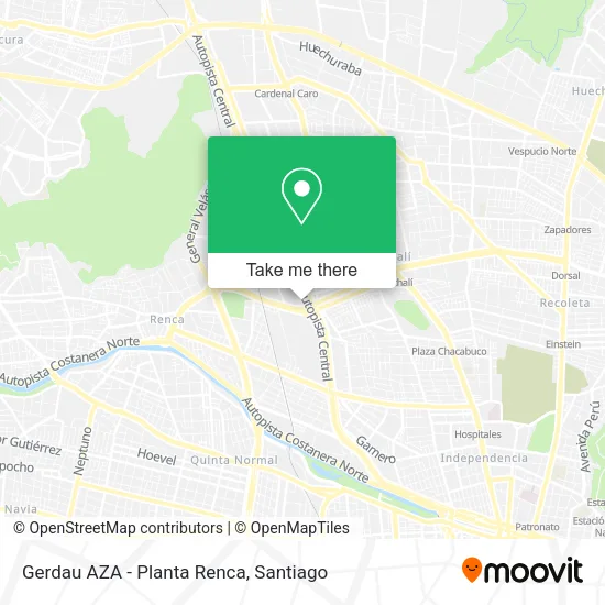 Gerdau AZA - Planta Renca map