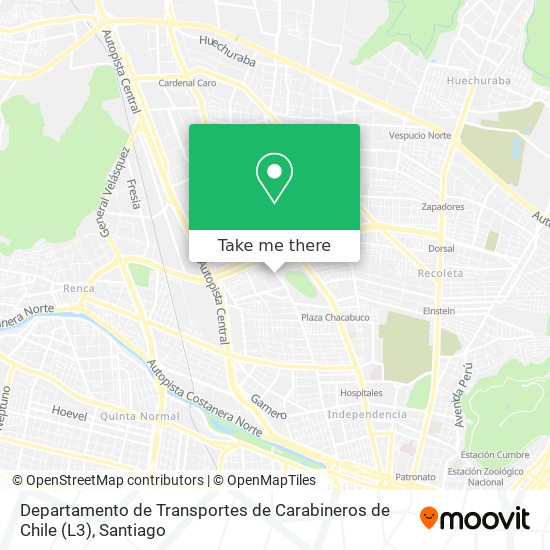 Departamento de Transportes de Carabineros de Chile (L3) map