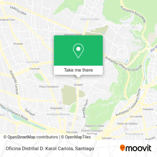 Oficina Distrital D. Karol Cariola map