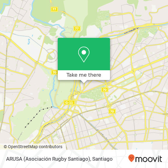 ARUSA (Asociación Rugby Santiago) map