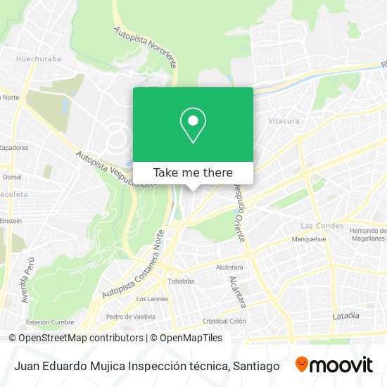 Juan Eduardo Mujica Inspección técnica map