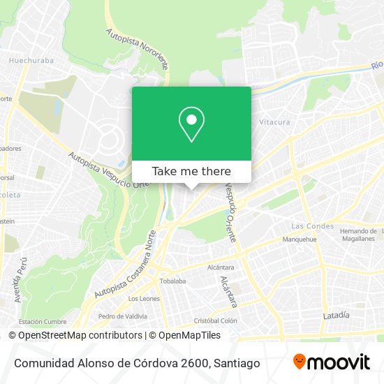 Comunidad Alonso de Córdova 2600 map