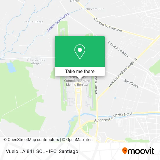 Vuelo LA 841 SCL - IPC map