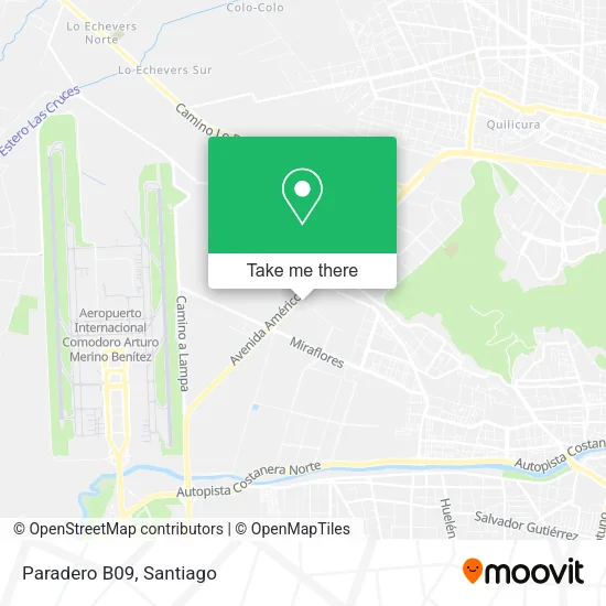 Paradero B09 map