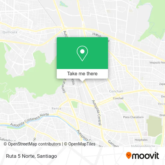 Ruta 5 Norte map