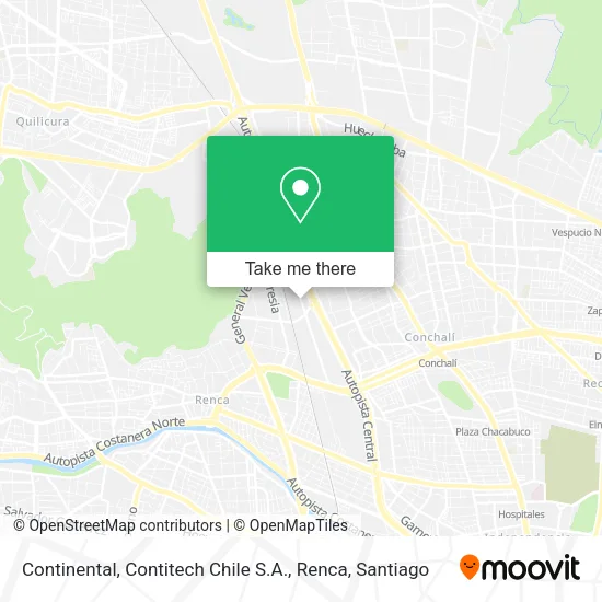 Continental, Contitech Chile S.A., Renca map